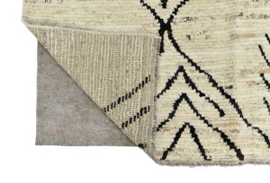 Cream Tribal Modern 9'5X12'0 Moroccan Style Oriental Rug