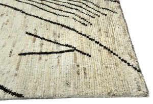 Cream Tribal Modern 9'5X12'0 Moroccan Style Oriental Rug