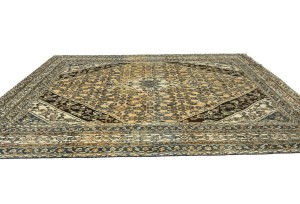 Light Peach Semi Antique Tribal 8'4X11'2 Vintage Oriental Rug