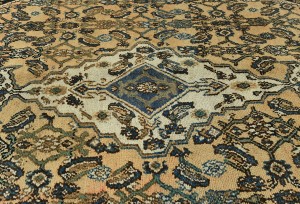 Light Peach Semi Antique Tribal 8'4X11'2 Vintage Oriental Rug