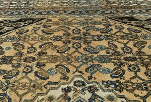 Light Peach Semi Antique Tribal 8'4X11'2 Vintage Oriental Rug