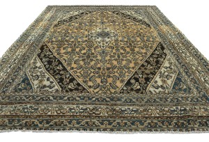 Light Peach Semi Antique Tribal 8'4X11'2 Vintage Oriental Rug