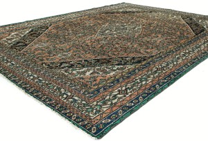 Semi Antique Peach Orange Tribal 8X11 Vintage Oriental Rug