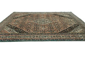 Semi Antique Peach Orange Tribal 8X11 Vintage Oriental Rug