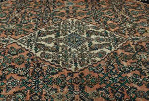 Semi Antique Peach Orange Tribal 8X11 Vintage Oriental Rug