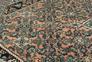 Semi Antique Peach Orange Tribal 8X11 Vintage Oriental Rug