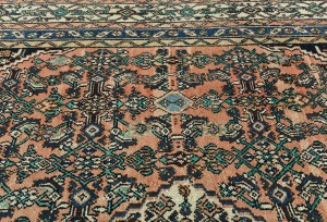 Semi Antique Peach Orange Tribal 8X11 Vintage Oriental Rug