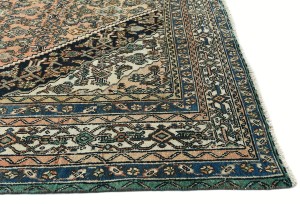 Semi Antique Peach Orange Tribal 8X11 Vintage Oriental Rug