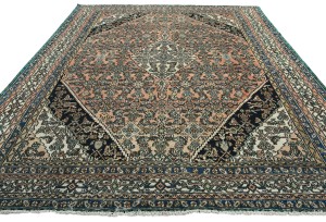 Semi Antique Peach Orange Tribal 8X11 Vintage Oriental Rug