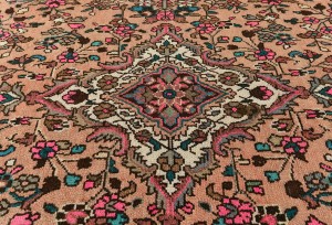Semi Antique Rusty Peach Tribal 7X10 Vintage Oriental Rug