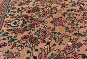 Semi Antique Rusty Peach Tribal 7X10 Vintage Oriental Rug