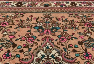 Semi Antique Rusty Peach Tribal 7X10 Vintage Oriental Rug