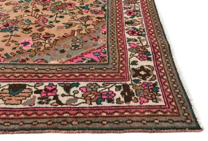 Semi Antique Rusty Peach Tribal 7X10 Vintage Oriental Rug