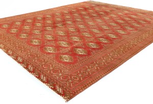 Semi Antique Scarlet Red Tribal 8'5X10'7 Vintage Oriental Rug