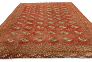 Semi Antique Scarlet Red Tribal 8'5X10'7 Vintage Oriental Rug