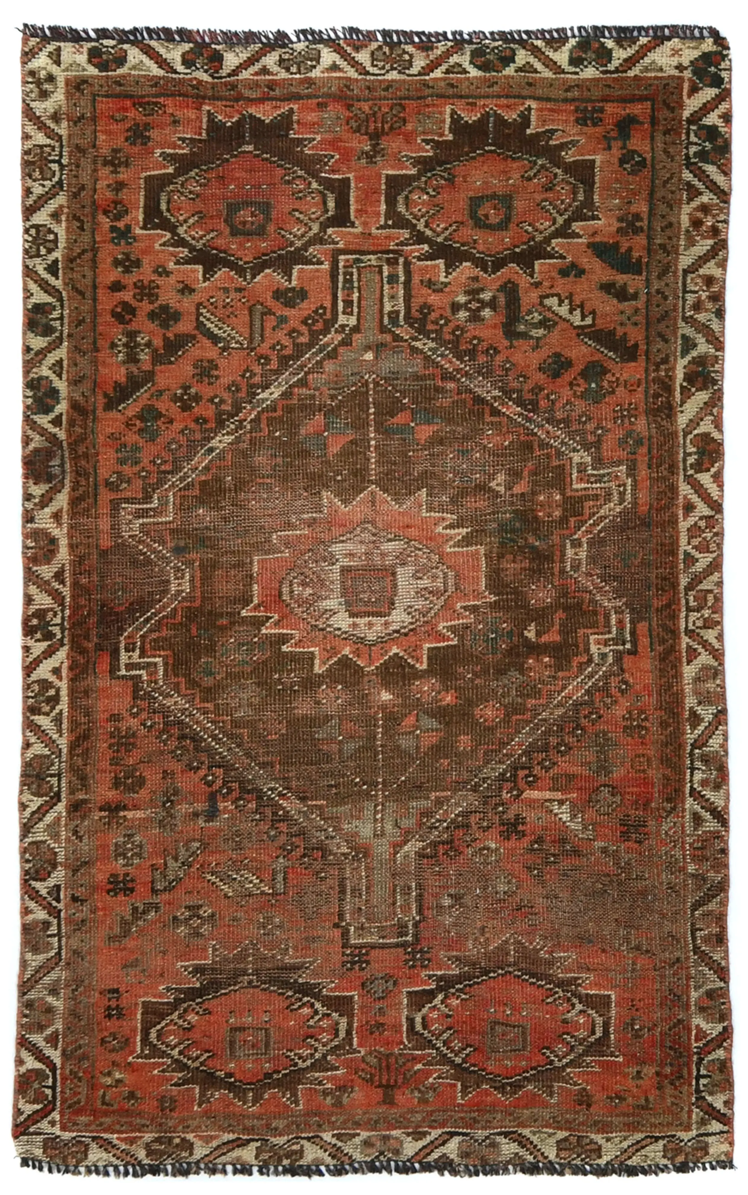 Semi Antique Red Tribal 3X5 Oriental Rug