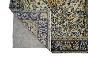Semi Antique Cream Floral 3X6 Distressed Vintage Oriental Rug