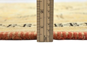 Semi Antique Peach Beige Tribal 4X9 Distressed Vintage Oriental Rug