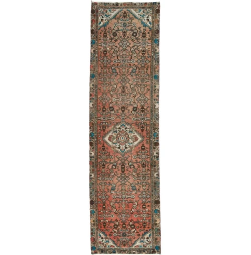 Semi Antique Tribal 3X11 Distressed Vintage Oriental Runner Rug