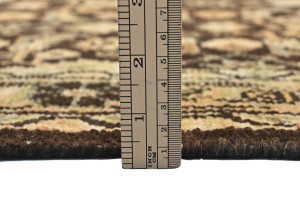 Semi Antique Dark Brown Tribal 3X11 Distressed Vintage Oriental Runner Rug