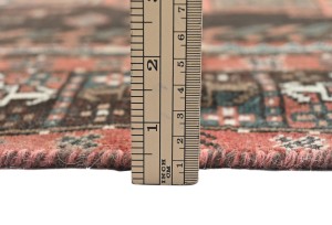 Semi Antique Charcoal Tribal 4X9 Vintage Oriental Runner Rug