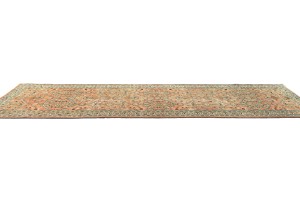 Semi Antique Floral Traditional 3'4X12'7 Vintage Oriental Runner Rug