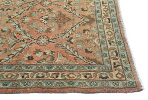 Semi Antique Floral Traditional 3'4X12'7 Vintage Oriental Runner Rug