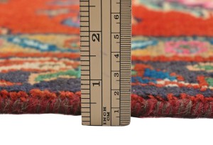Vintage Red Floral Tribal 3'8X7'5 Oriental Rug