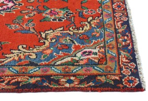 Vintage Red Floral Tribal 3'8X7'5 Oriental Rug