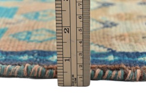 Semi Antique Multicolored Tribal 3'8X9'7 Vintage Oriental Runner Rug