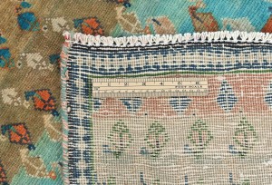 Semi Antique Multicolored Tribal 3'8X9'7 Vintage Oriental Runner Rug