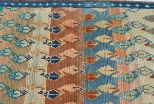 Semi Antique Multicolored Tribal 3'8X9'7 Vintage Oriental Runner Rug