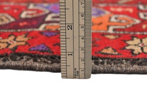 Red Floral Tribal 4X10 Oriental Runner Rug
