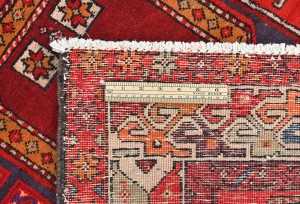 Red Floral Tribal 4X10 Oriental Runner Rug