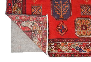 Red Floral Tribal 4X10 Oriental Runner Rug