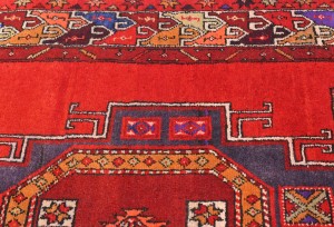 Red Floral Tribal 4X10 Oriental Runner Rug
