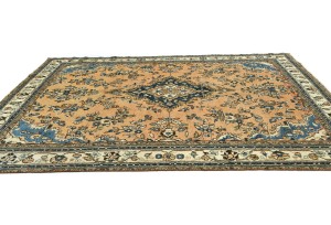 Semi Antique Floral Tribal 6'7X9'8 Vintage Oriental Rug