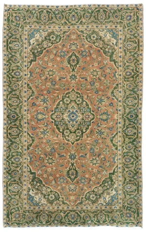 Semi Antique Floral Classic 5X8 Vintage Oriental Rug