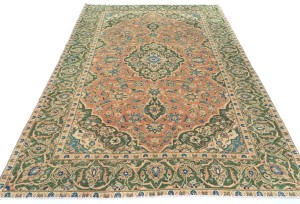 Semi Antique Floral Classic 5X8 Vintage Oriental Rug