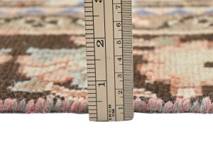 Semi Antique Peach Floral Classic 4X9 Vintage Runner Oriental Rug