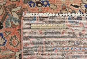 Semi Antique Peach Floral Classic 4X9 Vintage Runner Oriental Rug