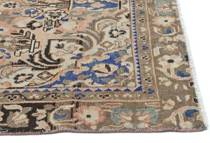 Semi Antique Peach Floral Classic 4X9 Vintage Runner Oriental Rug