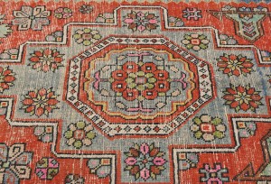 Semi Antique Tribal Pictorial 4'5X9'4 Vintage Runner Oriental Rug