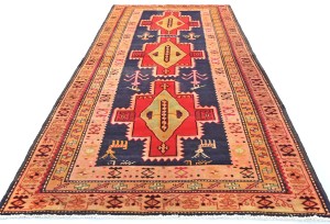 Vintage Geometric Tribal 5X10'5 Runner Oriental Rug