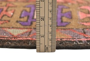 Semi Antique Tribal Geometric 3'6X9 Vintage Oriental Runner Rug