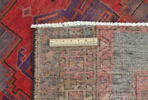 Semi Antique Tribal Geometric 3'6X9 Vintage Oriental Runner Rug
