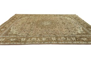 Light Peach Semi Antique Classic Floral 10X13 Vintage Oriental Rug