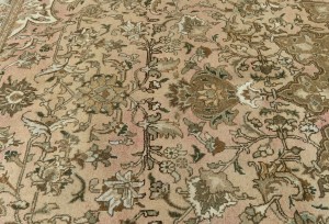 Light Peach Semi Antique Classic Floral 10X13 Vintage Oriental Rug