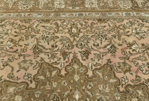 Light Peach Semi Antique Classic Floral 10X13 Vintage Oriental Rug