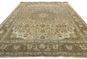 Light Peach Semi Antique Classic Floral 10X13 Vintage Oriental Rug